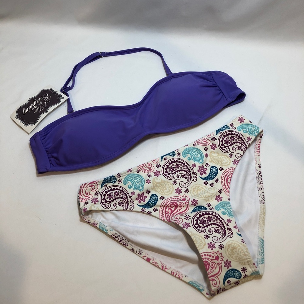 New Light Purple Bandeau Bikini Top - Picture 2 of 3